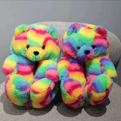 Plush Teddy Bear Slippers