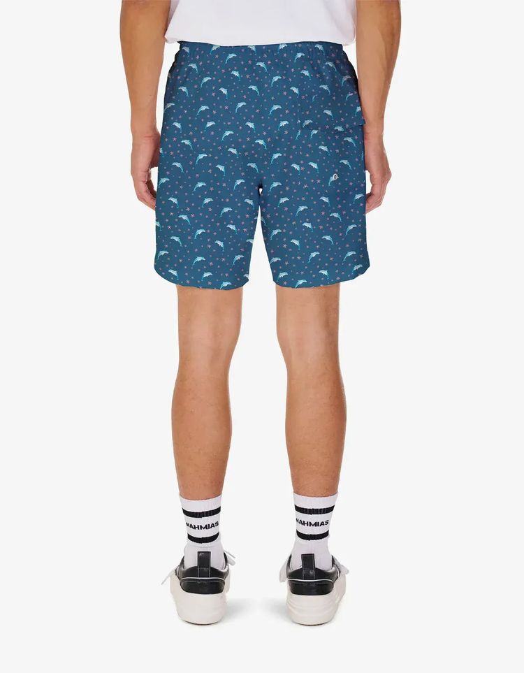 Nahmias Blue Dolphin Print Swim Trunk 2