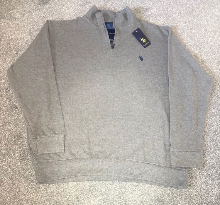 U.S. Polo Assn. Grey Quarter-Zip Sweatshirt image 2