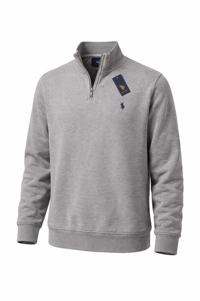 U.S. Polo Assn. Grey Quarter-Zip Sweatshirt