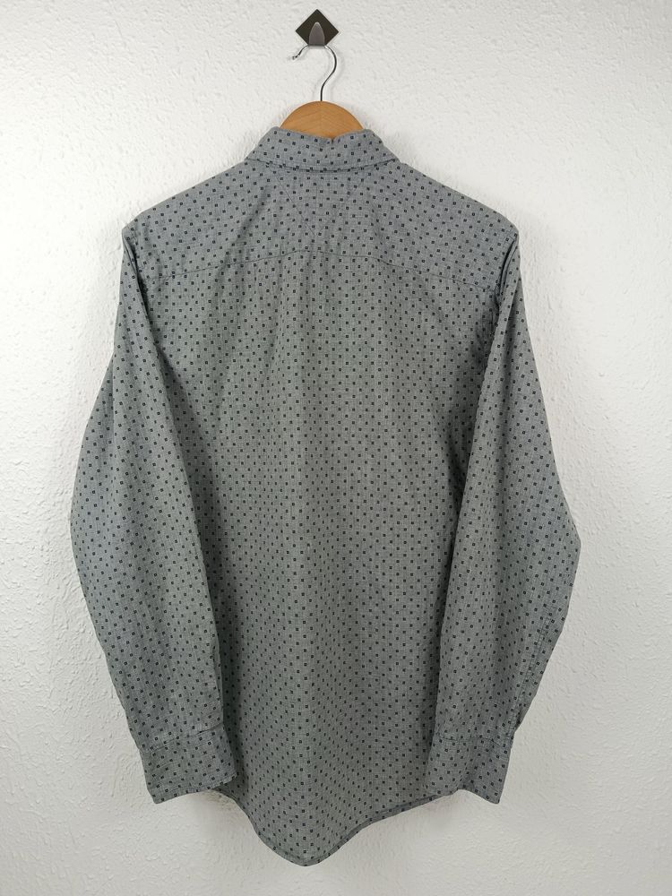 Tommy Hilfiger Grey Patterned Long Sleeve Button-Up Shirt image 2
