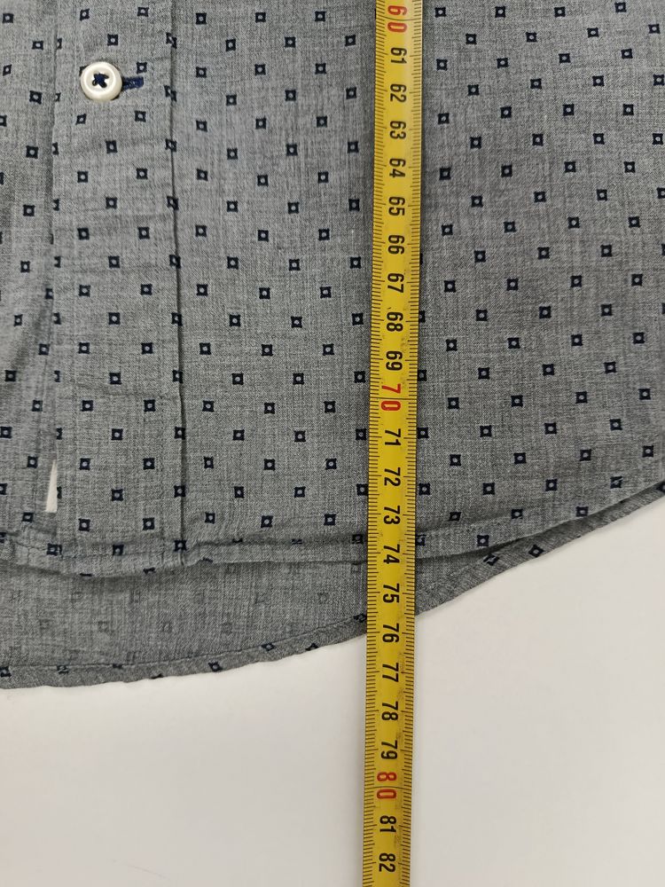 Tommy Hilfiger Grey Patterned Long Sleeve Button-Up Shirt image 5