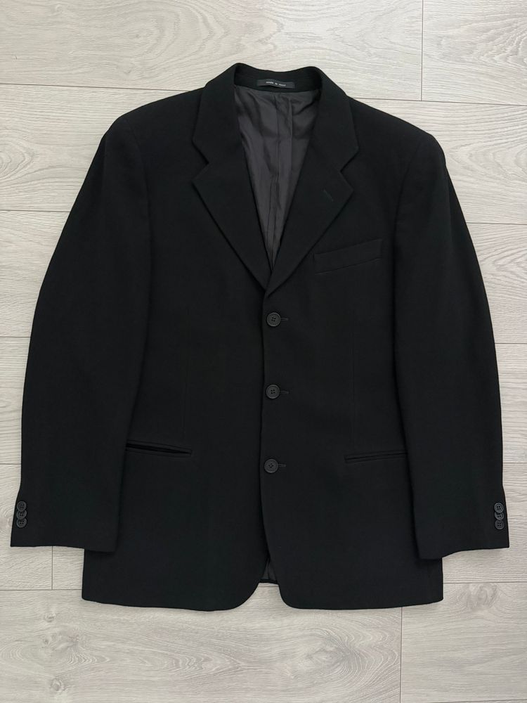 Emporio Armani 1990s 3B Textured Wool Sport Jacket Blazer Black - Size M image 4