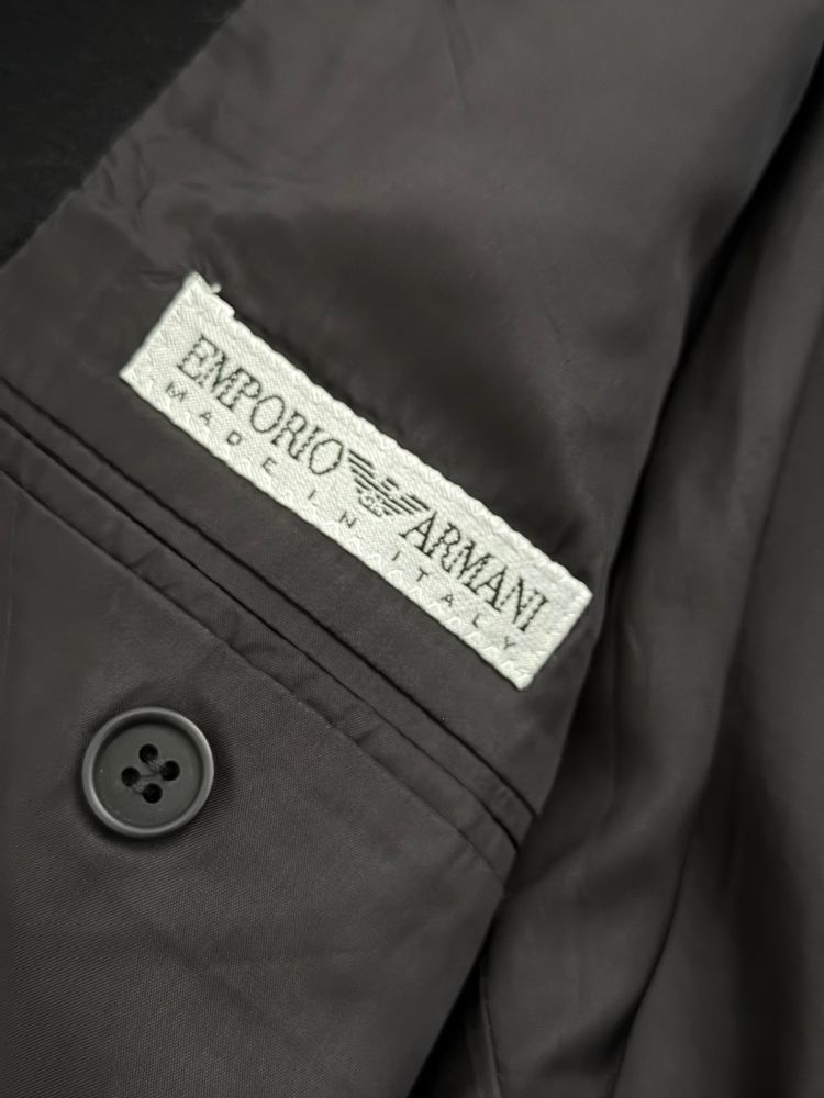 Emporio Armani 1990s 3B Textured Wool Sport Jacket Blazer Black - Size M image 3