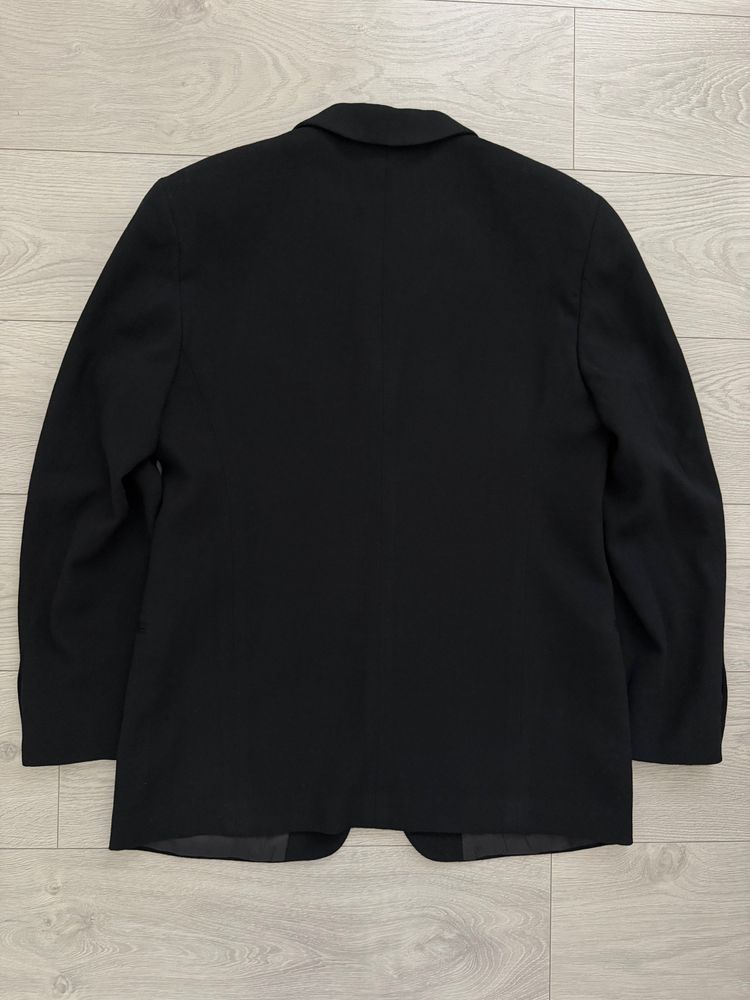 Emporio Armani 1990s 3B Textured Wool Sport Jacket Blazer Black - Size M image 11