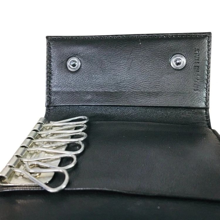 Prada Lizard Skin Leather Key Holder Wallet Purse obraz 4