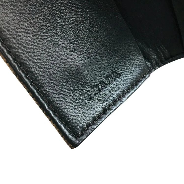 Prada Lizard Skin Leather Key Holder Wallet Purse obraz 8