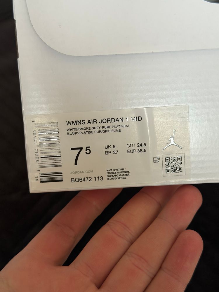 Immagine di jordan 1 mid grey fog 6