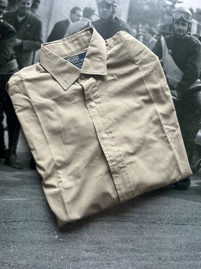 Polo Ralph Lauren beige button-up shirt