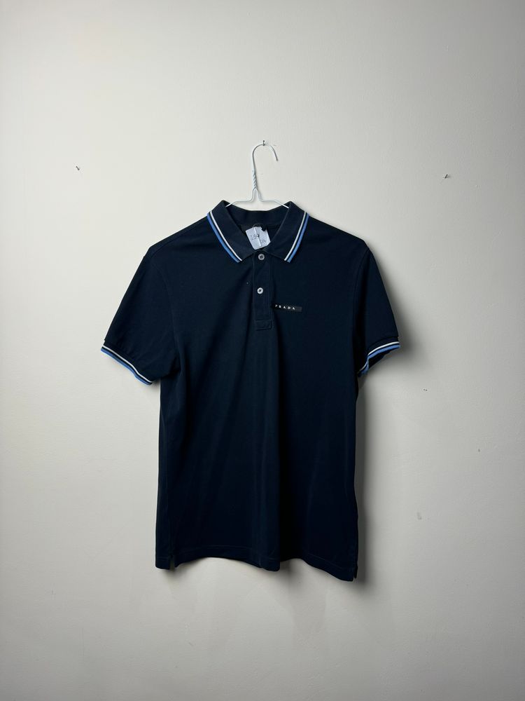 Navy blue prada polo Black badge 