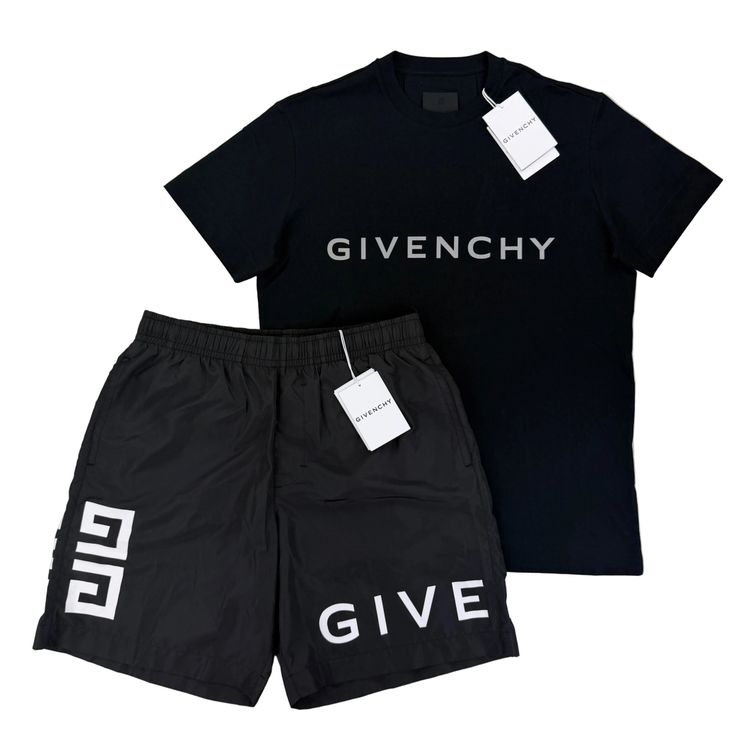 Givenchy Givenchy Men’s Black T-shirt & Swim Short Set product image