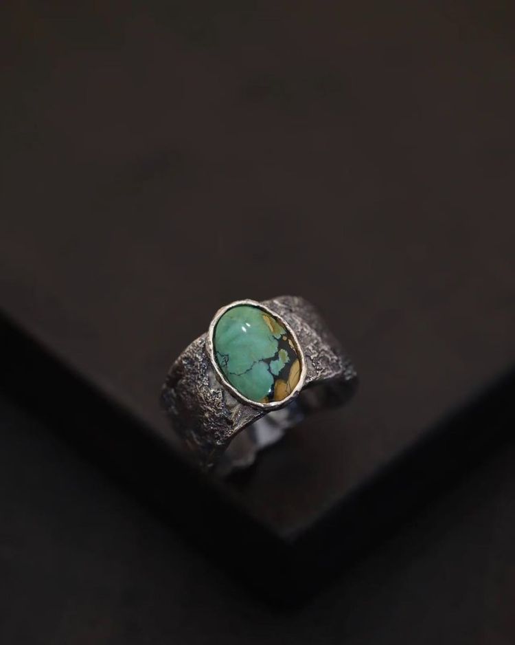 Silver Ring With Turquoise Stone image 1