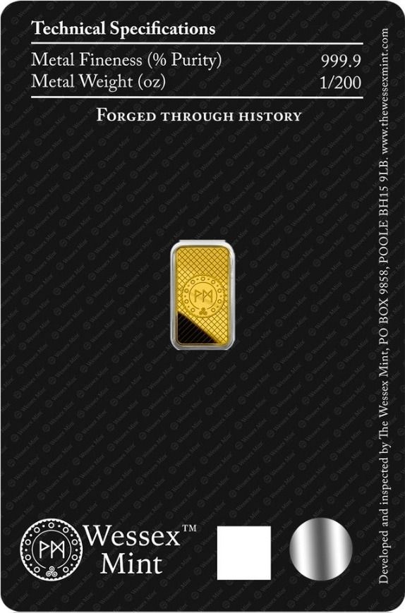 Wessex Mint 1\200oz Gold Bar various designs