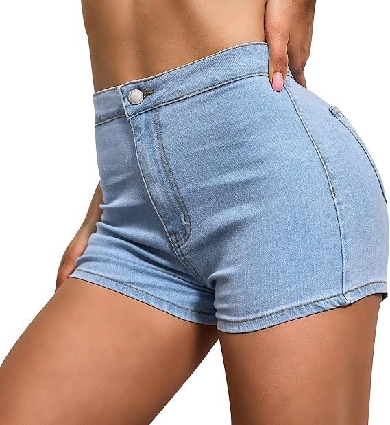 Light Blue Denim Shorts image 2
