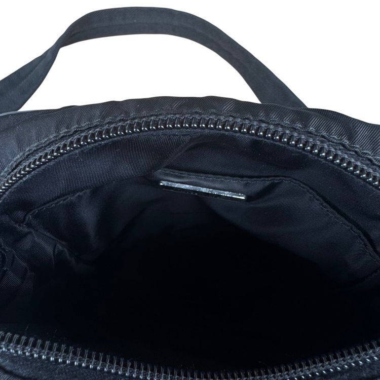 Prada Nylon Saffiano Leather Black Shoulder Bag image 6