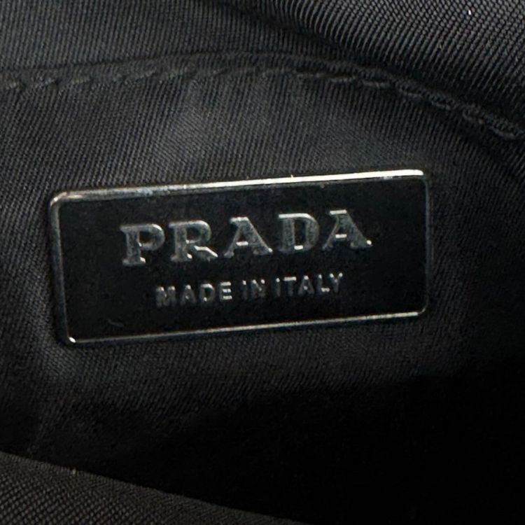Prada Nylon Saffiano Leather Black Shoulder Bag image 5