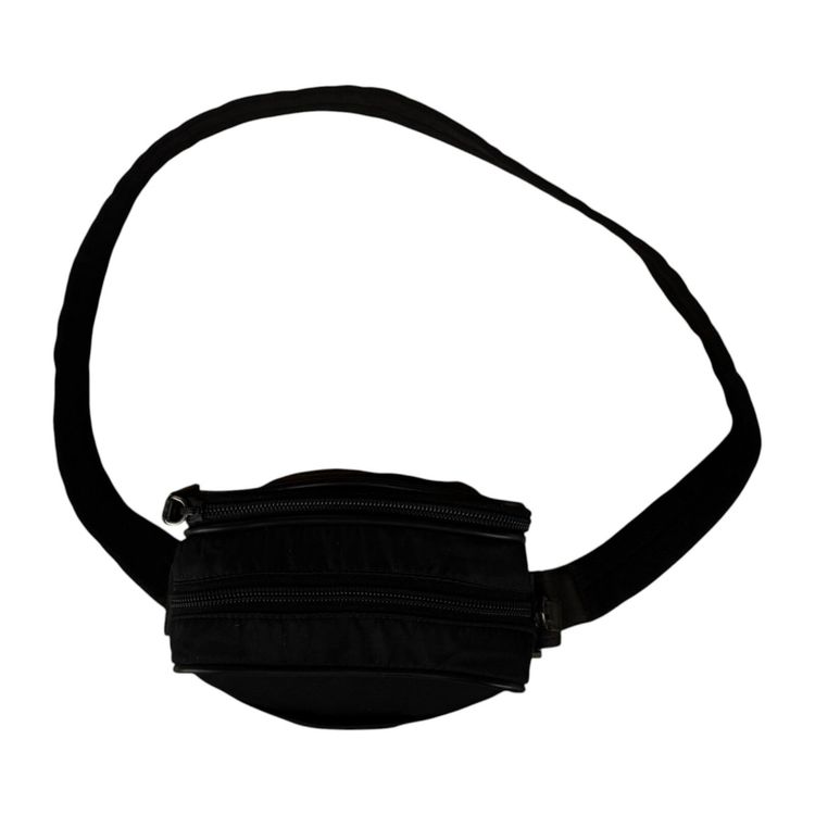 Prada Nylon Saffiano Leather Black Shoulder Bag image 3