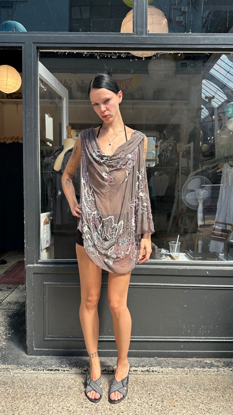 All saints sheer beaded top image 1