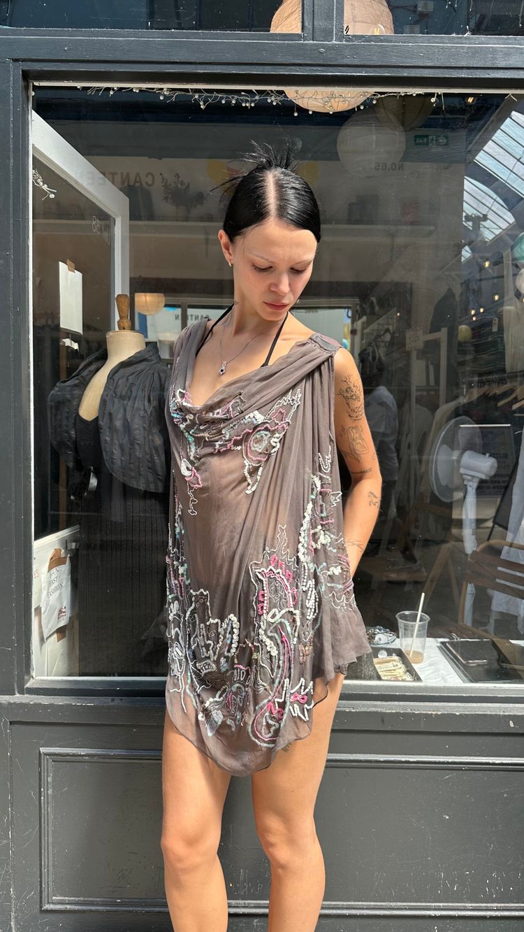 All saints sheer beaded top image 3