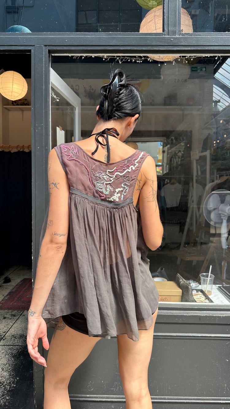 All saints sheer beaded top image 4