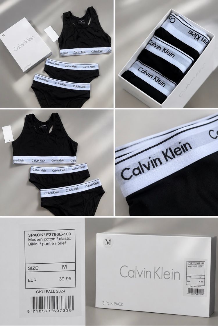 Calvin Klein Women'S Black Bikini Set 3-Pack