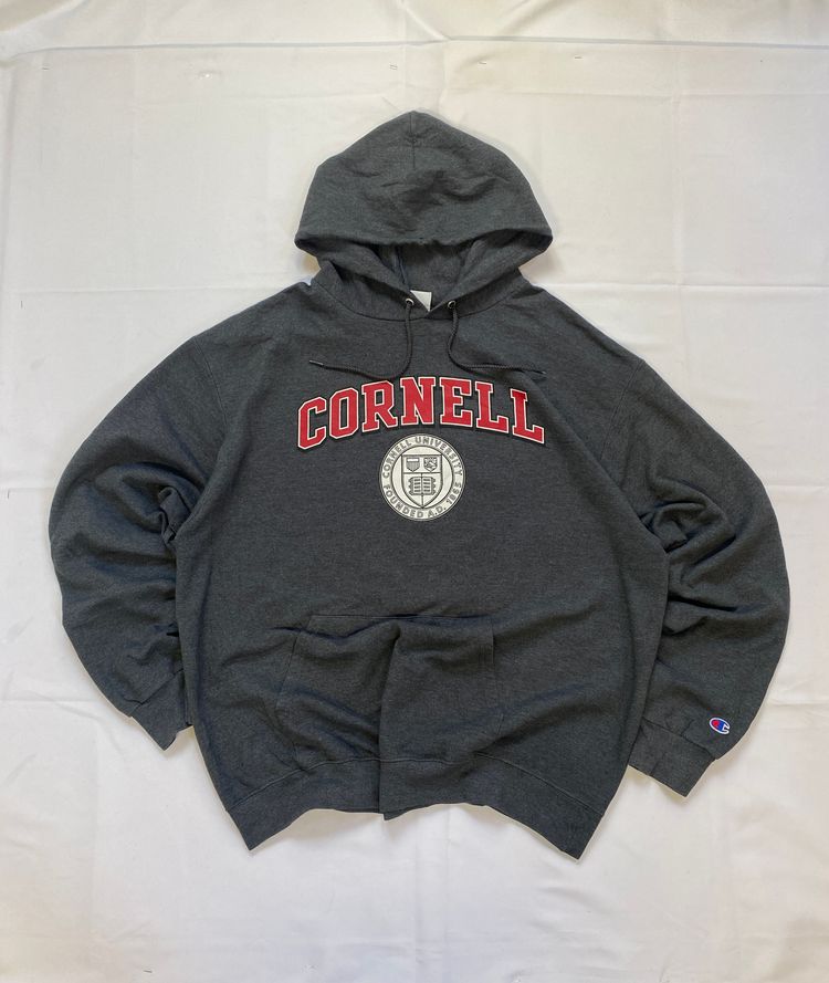 Champion Cornell University Double Sided Hoodie - Charcoal Grey (XL) image 1