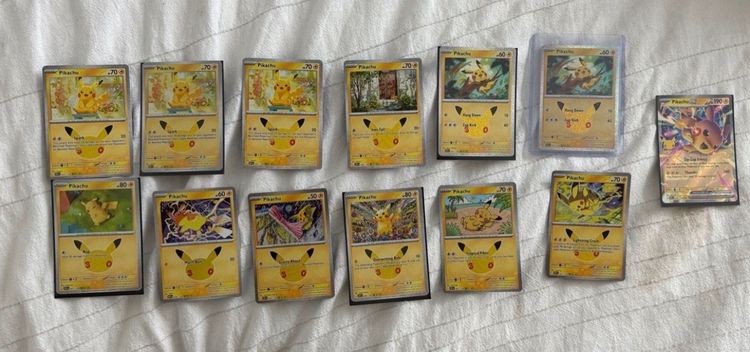 GRADED SLABS+Pokémon 30th Anniversary Card Lot – 13 Pikachu’s, Moltres & Full Arts image 5