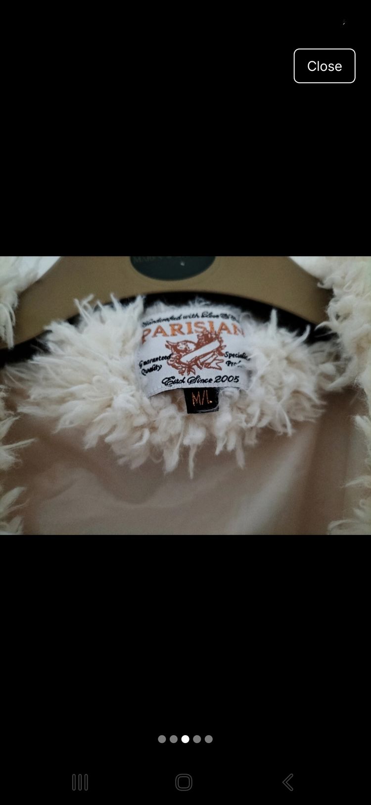 Parisian Cream Shaggy Fleece & Satin Lined Gilet - Size M-L image 3
