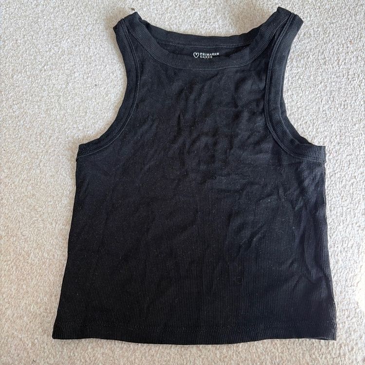 Primark Black Ribbed Tank Top product image