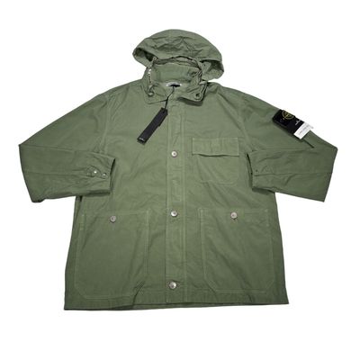 Stone Island Green Cupro Cotton Twill-TC Jacket