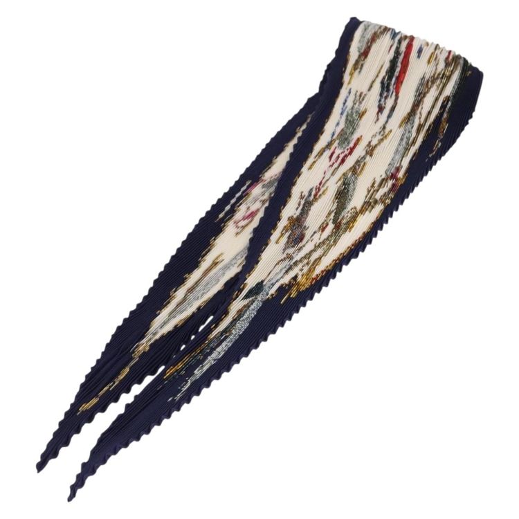 HERMES Pleated Carre 90 Scarf Silk Navy Auth 206158 - Jerrillo image 1