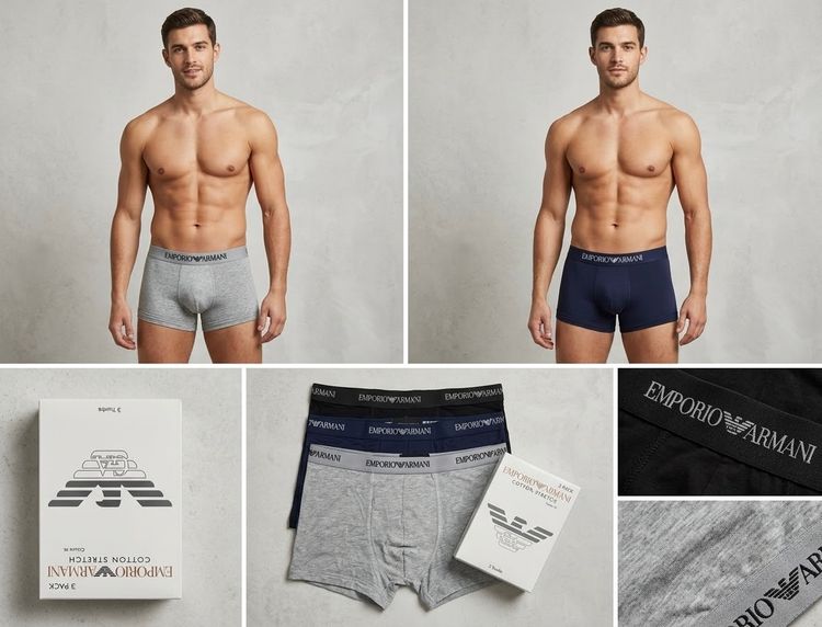 Emporio Armani Men'S Boxer Briefs 3-Pack imagen 2