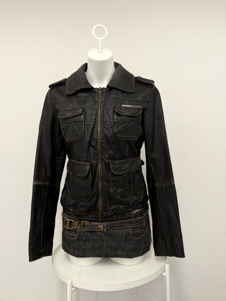 Superdry Cargo Leather Jacket (M)