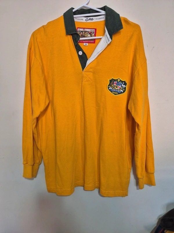Immagine di Cotton Traders Australia Rugby Long Sleeve Polo Shirt 1