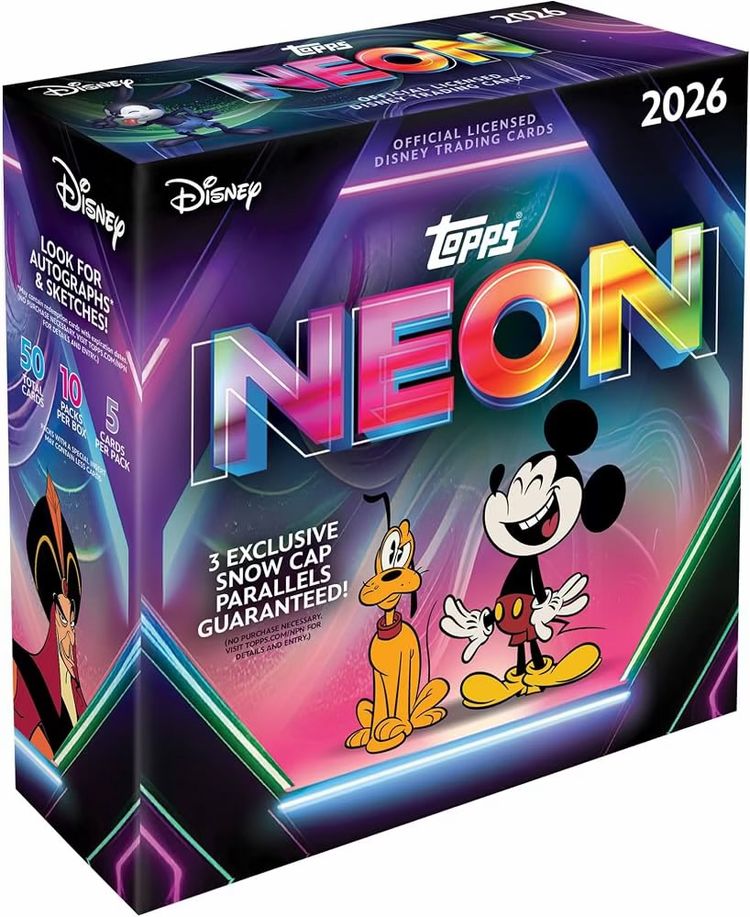 Topps neon Disney mega box 2026 obraz 1