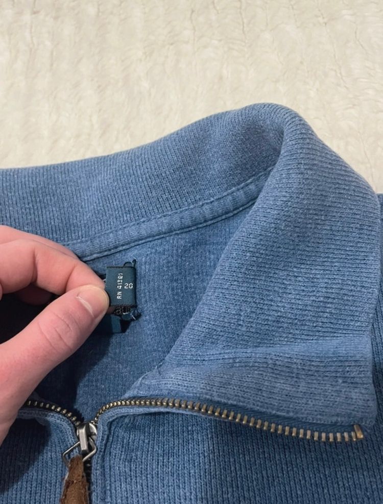 Polo By Ralph Lauren Blue Quarter-Zip Sweater image 5