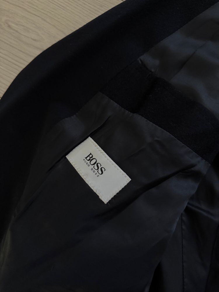 Hugo Boss 1990s Loro Piana Wool Cashmere Double Breasted Sport Jacket Blazer Navy Blue - Size L imagen 2