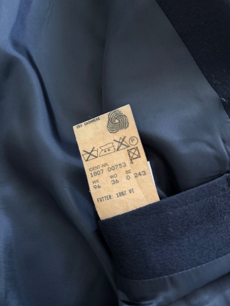 Hugo Boss 1990s Loro Piana Wool Cashmere Double Breasted Sport Jacket Blazer Navy Blue - Size L imagen 11