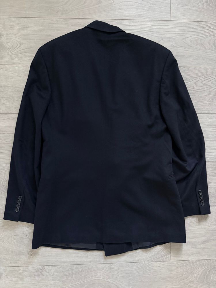Hugo Boss 1990s Loro Piana Wool Cashmere Double Breasted Sport Jacket Blazer Navy Blue - Size L imagen 5