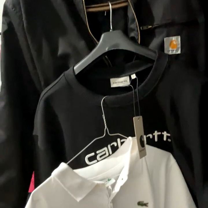 Polo Carhatt rework jacket.. Carhatt sweatshirt n lacostee polo.. Xl new  product image
