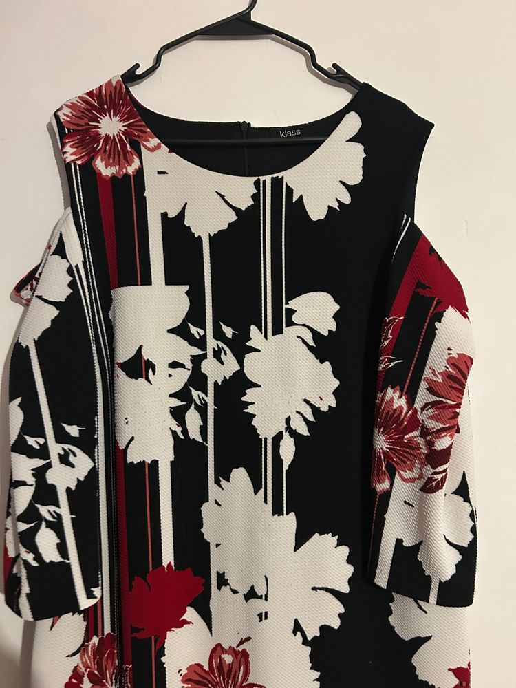Klass Women'S Floral Cold Shoulder Dress obraz 3