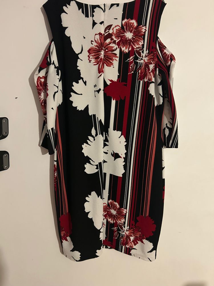 Klass Women'S Floral Cold Shoulder Dress obraz 6