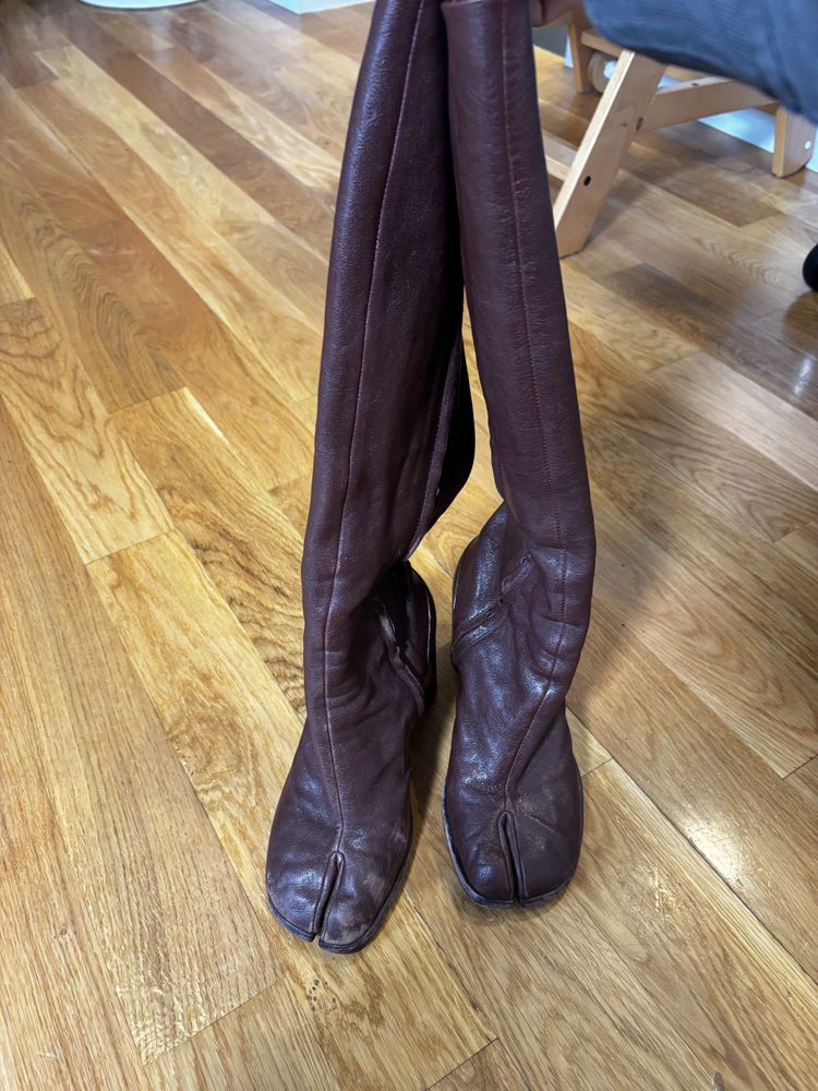 Other brown leather split-toe boots product image