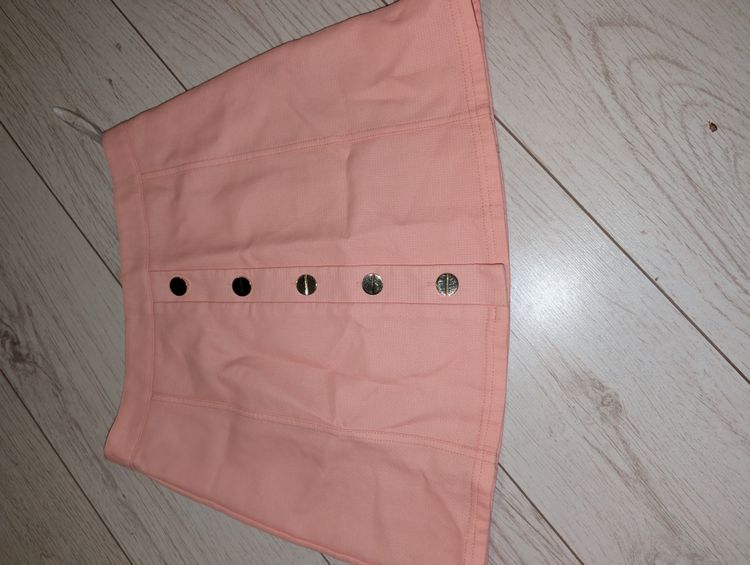  River Island Pink Button-Front Skirt size 8
