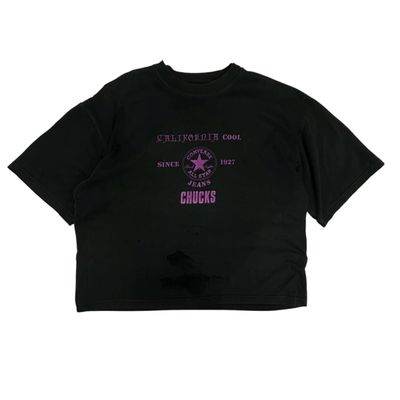 Converse T-shirt Box Crop Vintage Logo Stampato Uomo (L)