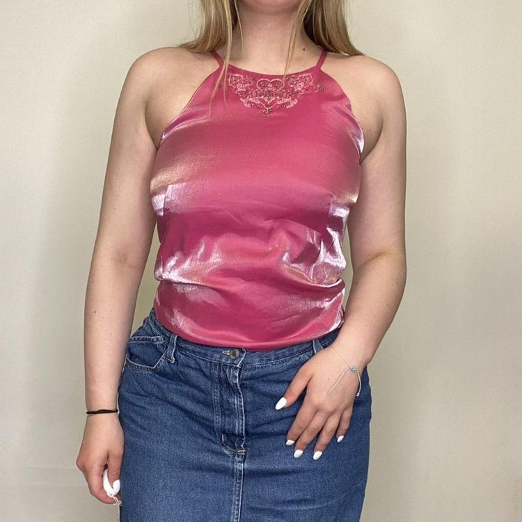 90s 00s Next pink iridescent top image 1