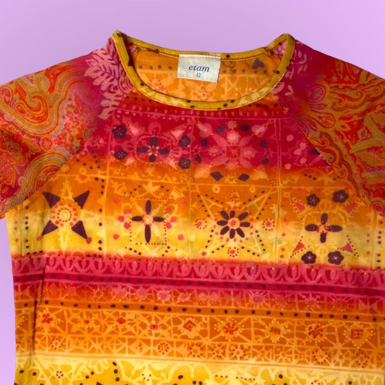 Immagine di 90s 00s Etam micro mesh top with 3/4 sleeves 2