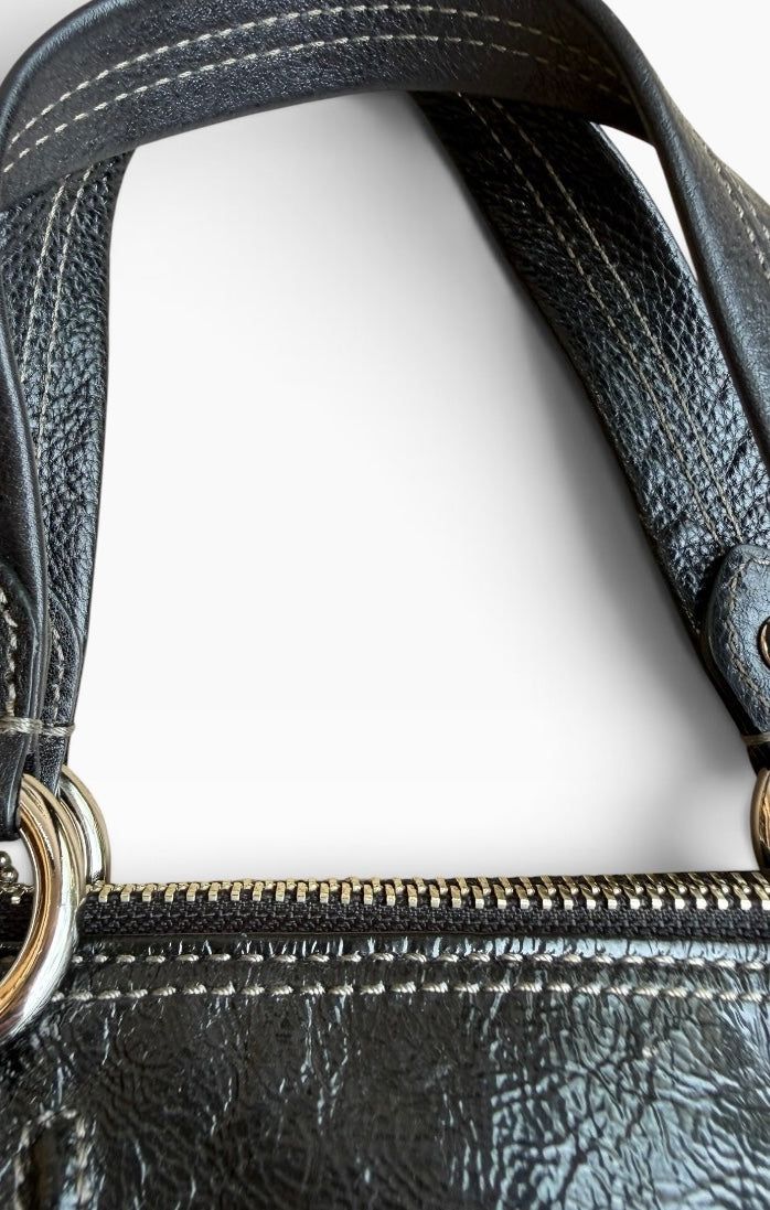 Coach Madison Op Art Claire Bag Black Signature Sateen 14335 image 11
