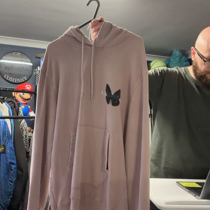 CP Company 1113 CP Company Rosso Robbia hoodie pink size small fit medium 20.5 p2p, no returns product image