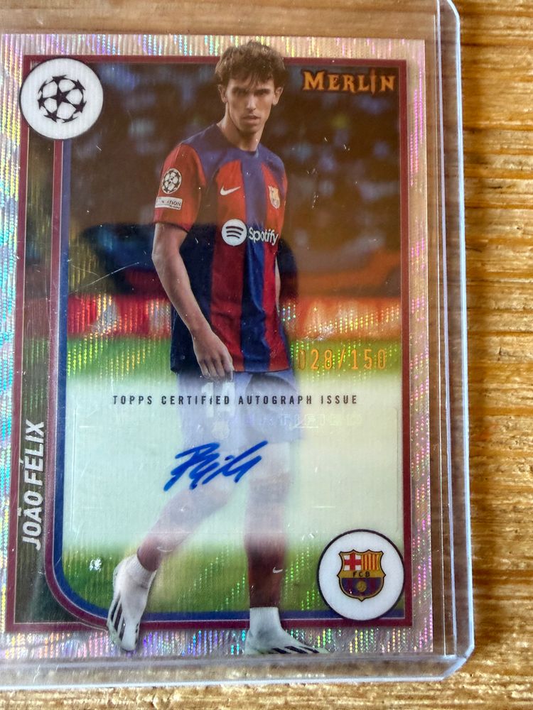 João Félix Auto /150 Wave Topps Merlin 2023-24 FC Barcelona